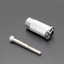 POWER JAMES 2.3" Long Chrome Aluminum Diamond Clutch Shift Lever Peg, Footpeg Compatible with Harley Davdison Softail Dyna Sportster (Chrome)