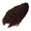 Women Long Brown Wavy Wig Heat Resistant Soft Fluffy Brown