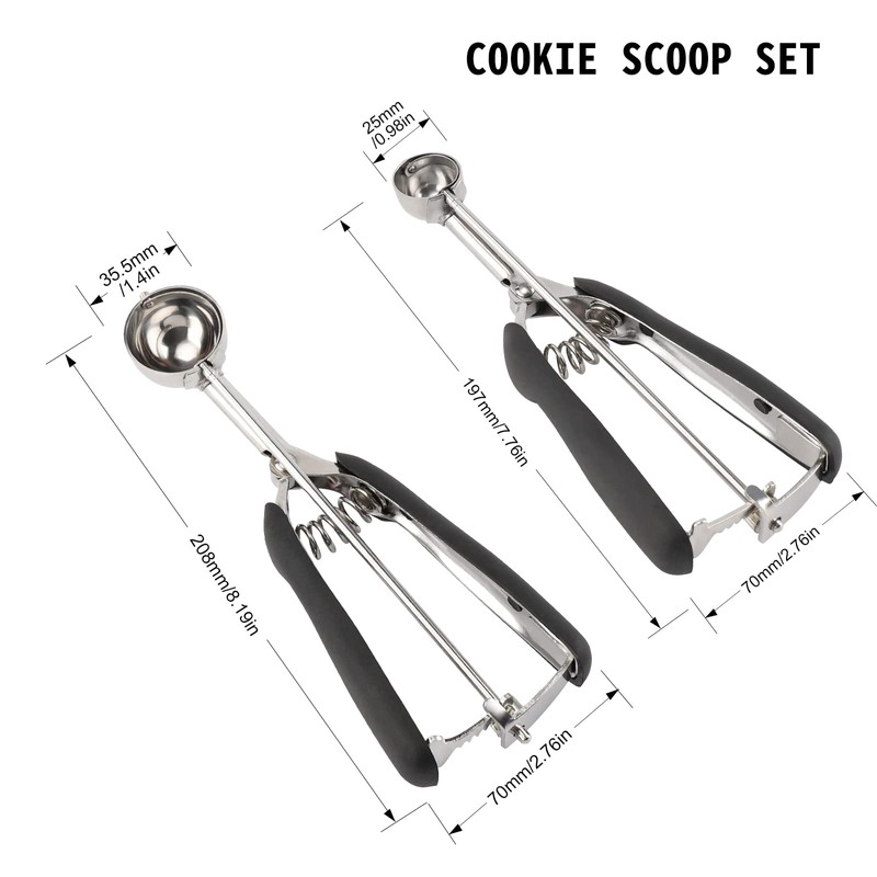 Small Cookie Scoop Set - 2 PCS Include 1 tsp