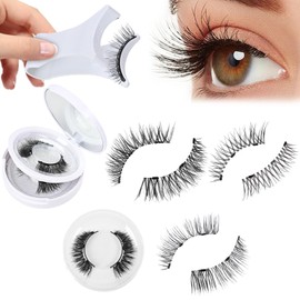 Magnetic Eyelashes Kit with Applicator,3 Pairs No Glue False Lashes, Reusable & Natural Magnetic Lashes, Effortless Beauty for Beginners & Pros