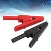 10pcs Electric Test Clip Brass Red Black 4mm/0.2in Hole 20mm/0.8in
