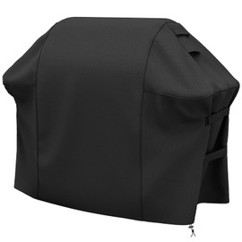 Grill Cover for Weber Genesis 300 Series, Double Straps and Built-in Vents, Heavy Duty & Waterproof, Fits Grill Up to 62 Inch Wide, Black
