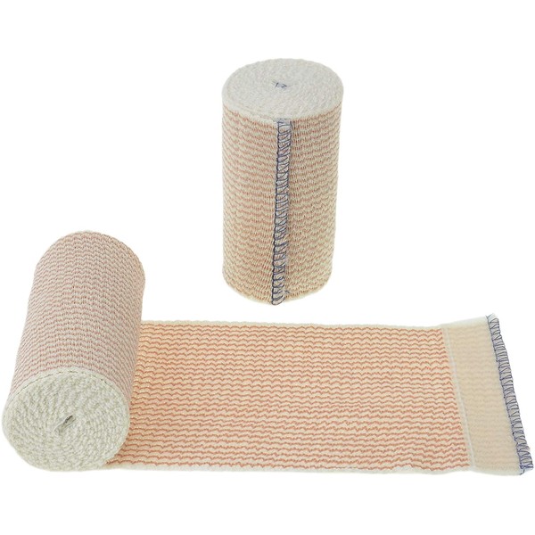Dealmed 10 Pack 4" Elastic Bandage Wrap with Self-Closure, Comfort Compression Roll, 4.5 Yards Stretched