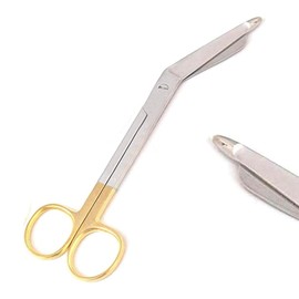 Premium O.R Grade Gold Handle SUPERCUT Lister Bandage Scissors 7.25" with ONE Serrated Blade (PC Brand)