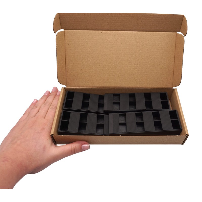 SKIR'CO (Pack of 4) Black Plastic Ridging Wedges 120x44x25mm Leveling