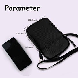 AdiStylinno Small Sling Bag for Women Men, Fashion Canvas Shoulder Bag Travel Crossbody Bag Chest Bag with Adjustable Strap (Black)