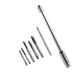 ULTECHNOVO Handle Ratchet Tap Wrench Set Ratcheting Tool Taps Chromium Plated Wrenches for Efficient Repairs and Assembly