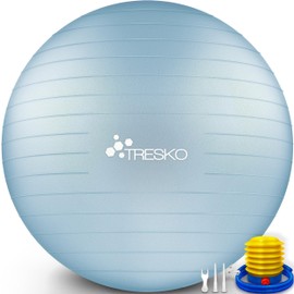 TRESKO® Gymnastics Ball BPA-Free with Air Pump | Ball for Fitness, Yoga, Gymnastics, Pregnancy, Core Training, Back | Yoga Ball Pezziball Pilates Ball Sitting Ball Anti-Burst 300 kg