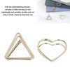 100pcs Paper Clips Gold Triangle Heart Shape Double Layer Three