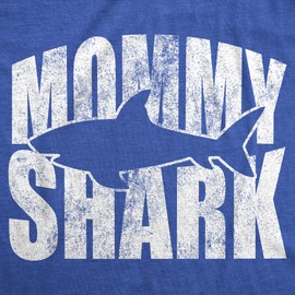 Mommy Shark Shirt for Women – Funny T-Shirt Soft Cotton Slimfit Tee – Cute Humor for Moms Wife Casual Wear Top Royal - M