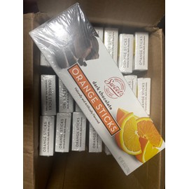 Sweet's Candy 16 Boxes Sweet Candy Dark Chocolate Covered Orange Flavored Sticks -SEE DATES!!!