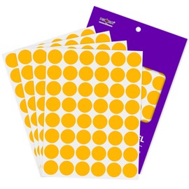 PARLAIM 1 inch Round Fluorescent Orange Dot Sticker,720PCS Permanent Adhesive Color Code Circle Sticker Labels for Office Classroom Garage Sale