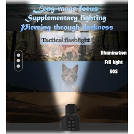 SeeGhyIpht 600M Range Night Vision Monocular, 40MP Resolution, 8X Digital Zoom, 2600mAh Removable Battery, 850nm Infrared Spotlight with 3 - Level Adjustment, Ideal for Outdoor Exploration & Hunting