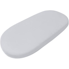 Dudu N Girlie Moses Basket Fitted Sheets Set - 100% Jersey Cotton Bassinet Size Newborn Hypoallergenic Breathable Easy Care Soft Fitted Sheet For Baby Bassinet (Single Pack, Grey)