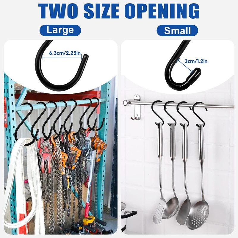 Bolatus Pack of 6 S Hooks Large 6 inches /