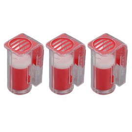 Bee Queen Marker Cage, Queen Marking Cage, 3Pcs Queen Bee Marking Cage Catcher Plastic One Handed Bee Queen Marker Bottle Beekeeping Tools for Beekeepers(Red)