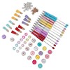 12PCS Beadable Pens Kit Bright Colors DIY Making Beaded Ballpoint