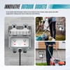 Outdoor Outlet Box with 32.8Ft Extension Cord,NEMA 5-15R,IP66 Waterproof Outdoor