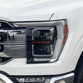 BOGAR TECH DESIGNS Full Headlight Head Light PPF Kit Compatible with Ford F-150 F150 2021-2023, Clear Bra