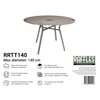Raffles Covers Protective cover for a round table top, diameter