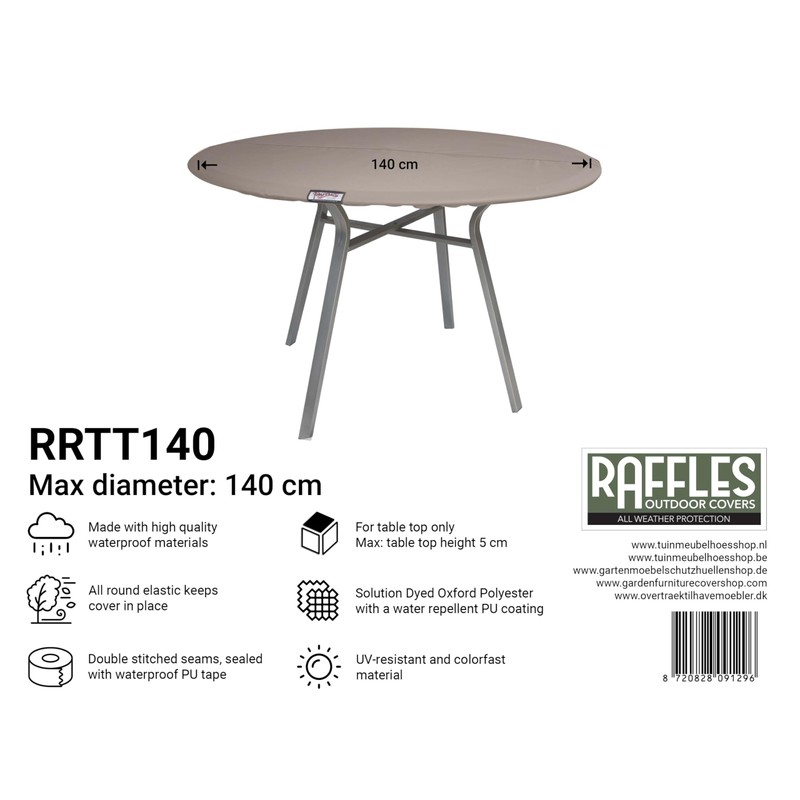 Raffles Covers Protective cover for a round table top, diameter