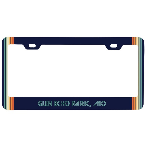Glen Echo Park Missouri Car Metal License Plate Frame Retro