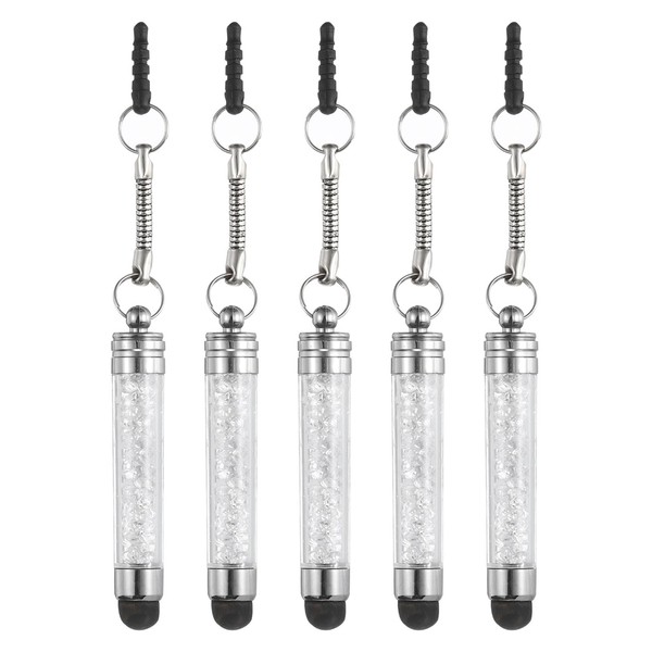 MECCANIXITY 5pcs Stylus Pen for Touch Screens Mini Crystal Diamond