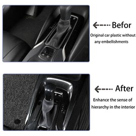 ANUNFRRE Car Accessories Fit for Toyota Corolla 2020 2021 2022 2023 2024 2025 ABS Interior Center Console Gear Shift Panel Frame Cover Interior Decoration Trim（Carbon Fiber）1PC（NOT for Corolla Cross）