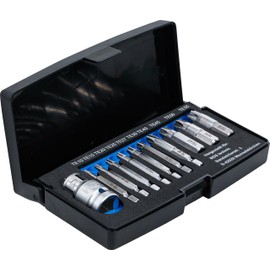 BGS 9170 | Screw Extractor Set | for Defective T-Profile (for Torx) T10 - T55 | 11 Pieces