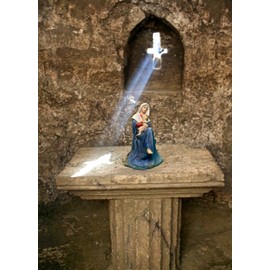 Biblegifts Madonna & Child Statue 6" (15 cm) Veronese Design Hand Painted Resin Virgin Mary And Baby Jesus