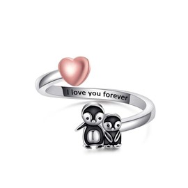 TALYKONG Penguin Ring for Women Penguin Jewelry Christmas Gifts for Women