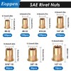 Eoppen 1000Pcs SAE & Metric Rivet Nuts Assortment Kit 6-32,
