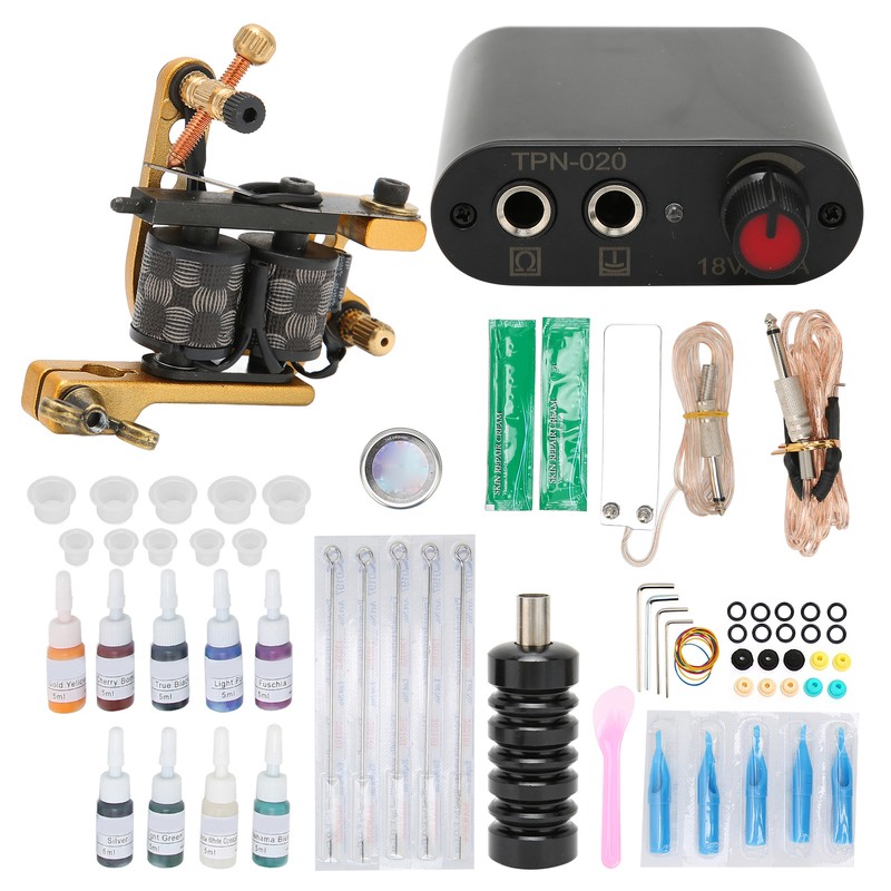 Coil Tattoo Machine Foot Pedal Power Supply Clip Cord Practice