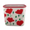 TUPPERWARE Quadro Optimum Ultimo 17158 2.1 L White Red Flower