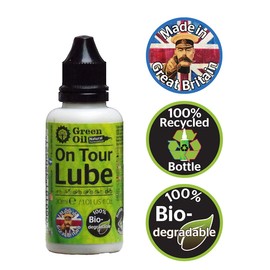 GREEN OIL On Tour Cycle Chain Lube, 30 ml, Pocket Sized, Wet & Dry, Biodegradable, Natural, Eco Friendly, Skin Safe, Free of PTFE PFOA Palm Oil Petroleum, Recycled Refill Bottle, Made in UK - 2 Pack