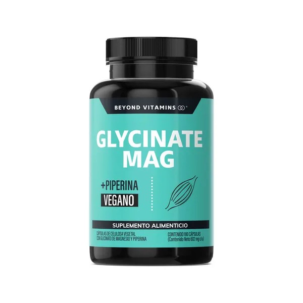 Glicinato De Magnesio 492mg De Alta Absorción Con Piperina (pimienta