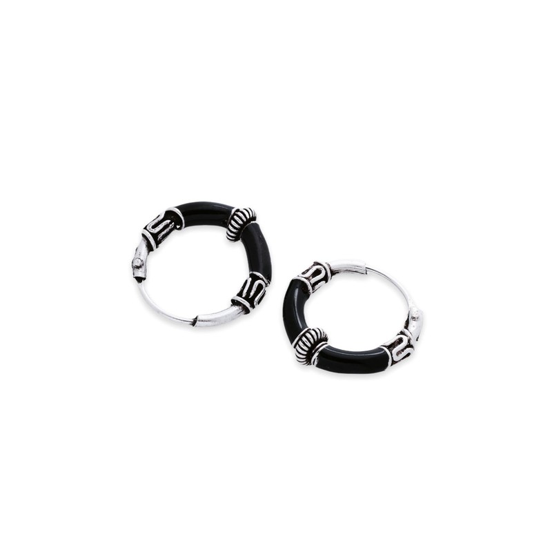 WINDALF Vikings Azuari Hoop Earrings 13 mm Silver Wheel with