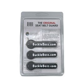 Buckle Boss Original Classic Seat Belt Lock | Original Seat Belt Guard Made with Strong ABS | Preventing Passengers from Unbuckling Their Seat Belts (3 Pack)