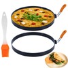 2 Pack 8 Inch Pancake Mold Omelette Ring for Griddle,