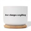 DecStic Love Changes Eveything Planters Ceramic Bible Verse Round Plant