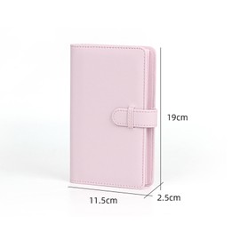 Photo Album for 3 Inch Film, Album with 108 Pockets for Fuji Film 12 11, PU Leather Photo Book, Photo Card Folder with Lock (White)