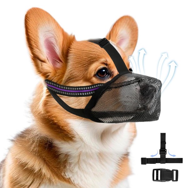 Muzzle for Dogs, Soft Mesh Muzzle, Breathable Mesh for Medium