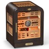 USEWIRE Cigar Humidor, 3 Side Windows Humidor Cigar Box, Cedar