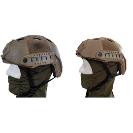 LOBOLOKO Fast Ventilated Seal Airsoft Paintball Helmet - Tan/Seals - 1 Piece Helmet Softair (TAN)