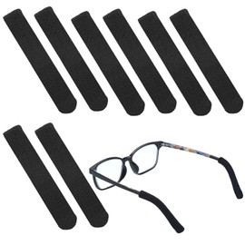 4 Pairs Glasses Ear Cushions - Soft Knitting Cotton Fabric Glasses Arm Covers, Ear Pads for Glass, Anti SlipTemple Tips Sleeve Retainer Suitable for Men Women Kid Sports Work and Study