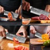 MOSFiATA 7'Nakiri Knife Damascus Professional Sharpe Chef Knife， Kitchen Knifed