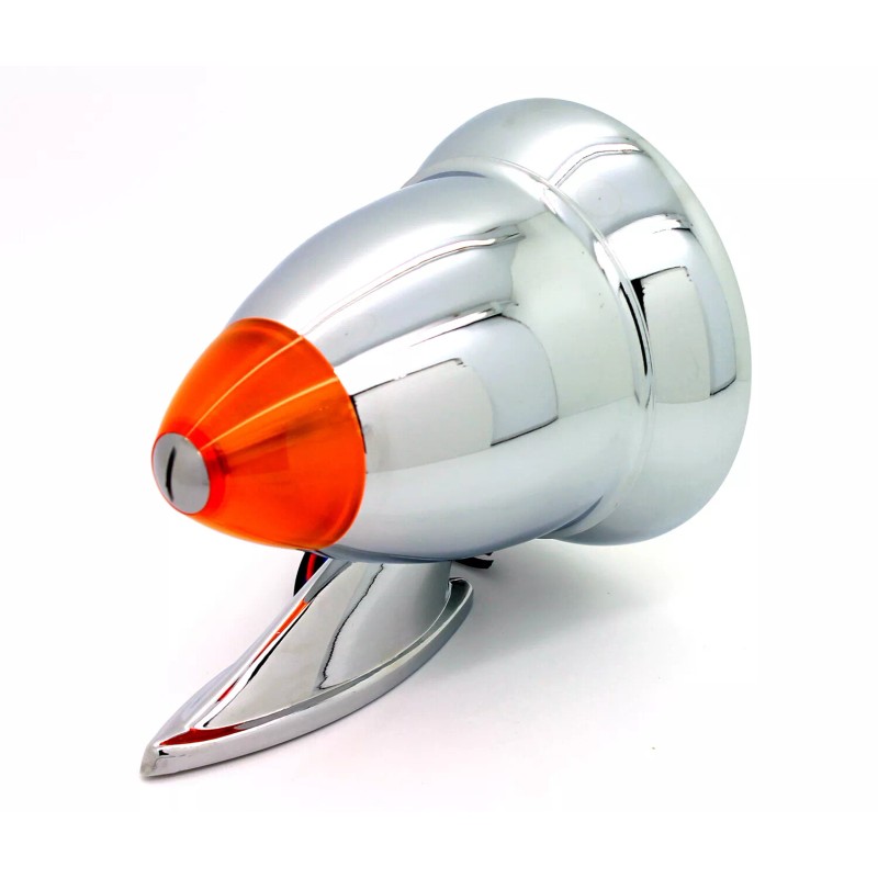 PTRP NEW Talbot Classic Chrome Bullet Side Mirrors LED Turn