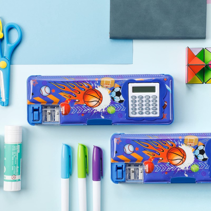 Henoyso Multifunctional Pencil Box for Boys Basketball Pencil Case with