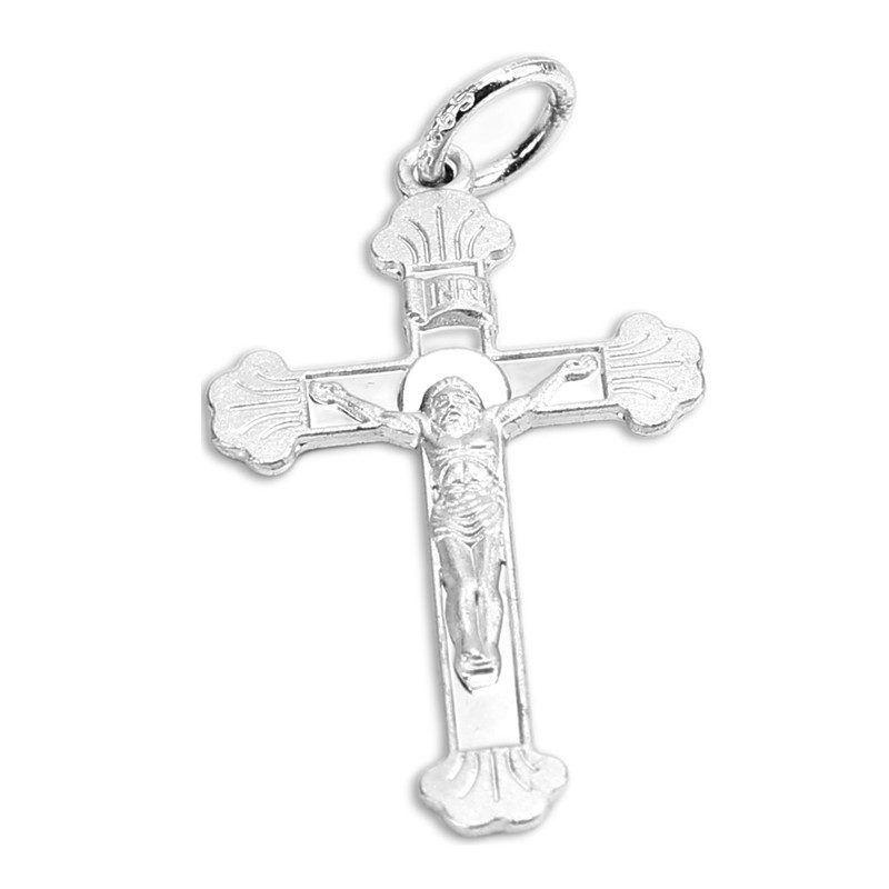 Crucifix Necklace Exquisite 925 Sterling Silver Men's Women's Jesus Cross