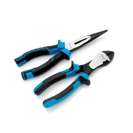 mshandto 2 Pieces Plier Set, Including 8" Needle Nose Pliers and 7" Diagonal Cutting Pliers, Premium Cr-V Construction for Plumbing, and General Applications Multi-use Tools Set